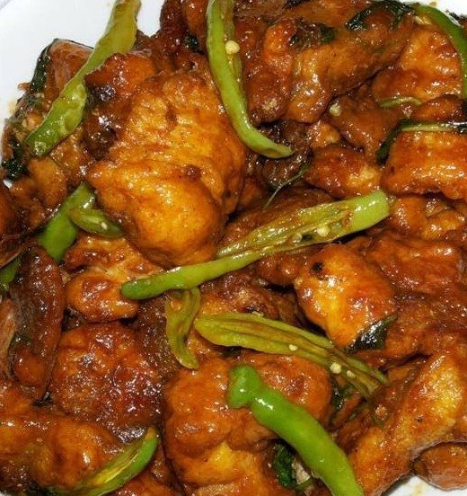 Cottage cheese in Hot garlic saue